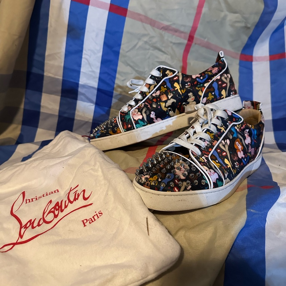 Christian Louboutin Multicolor Studded Sneakers - Picture 7 of 11